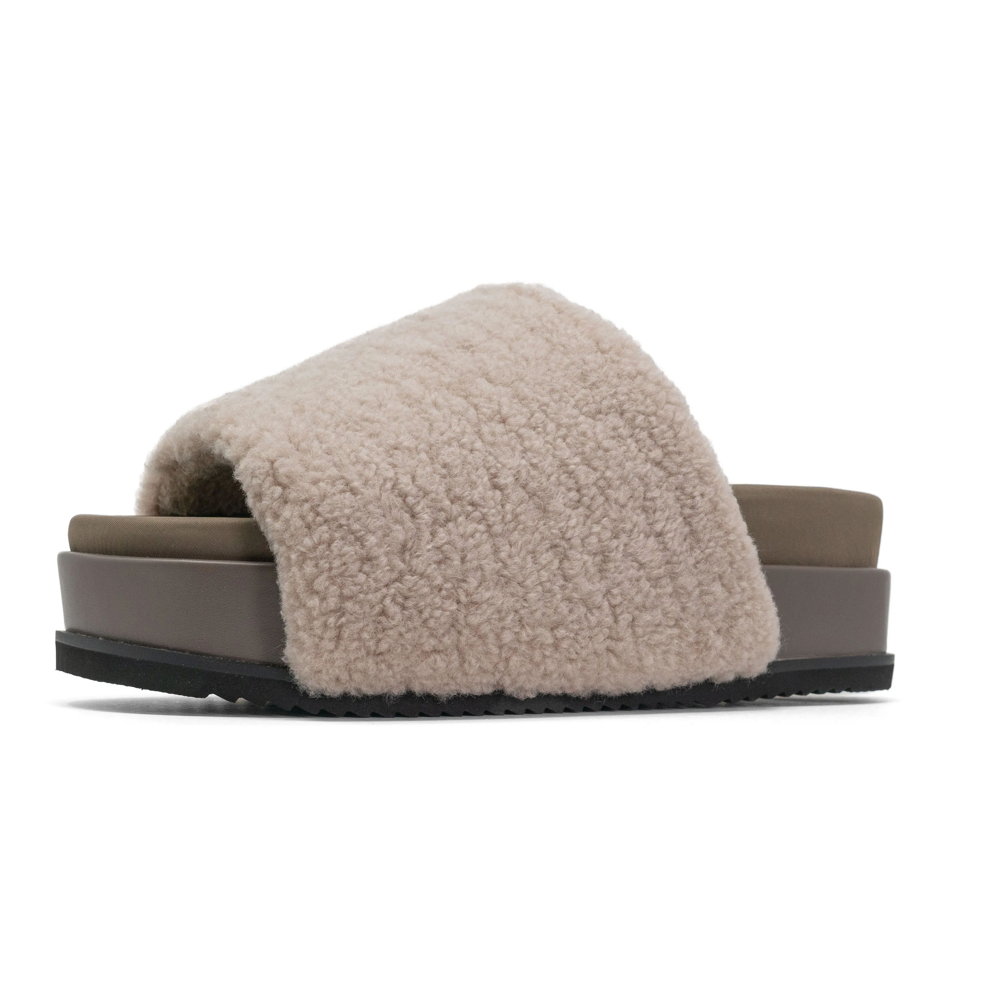 ROAM FUZZY STACK PLATFORM CEMENT FAUX SHEARLING
