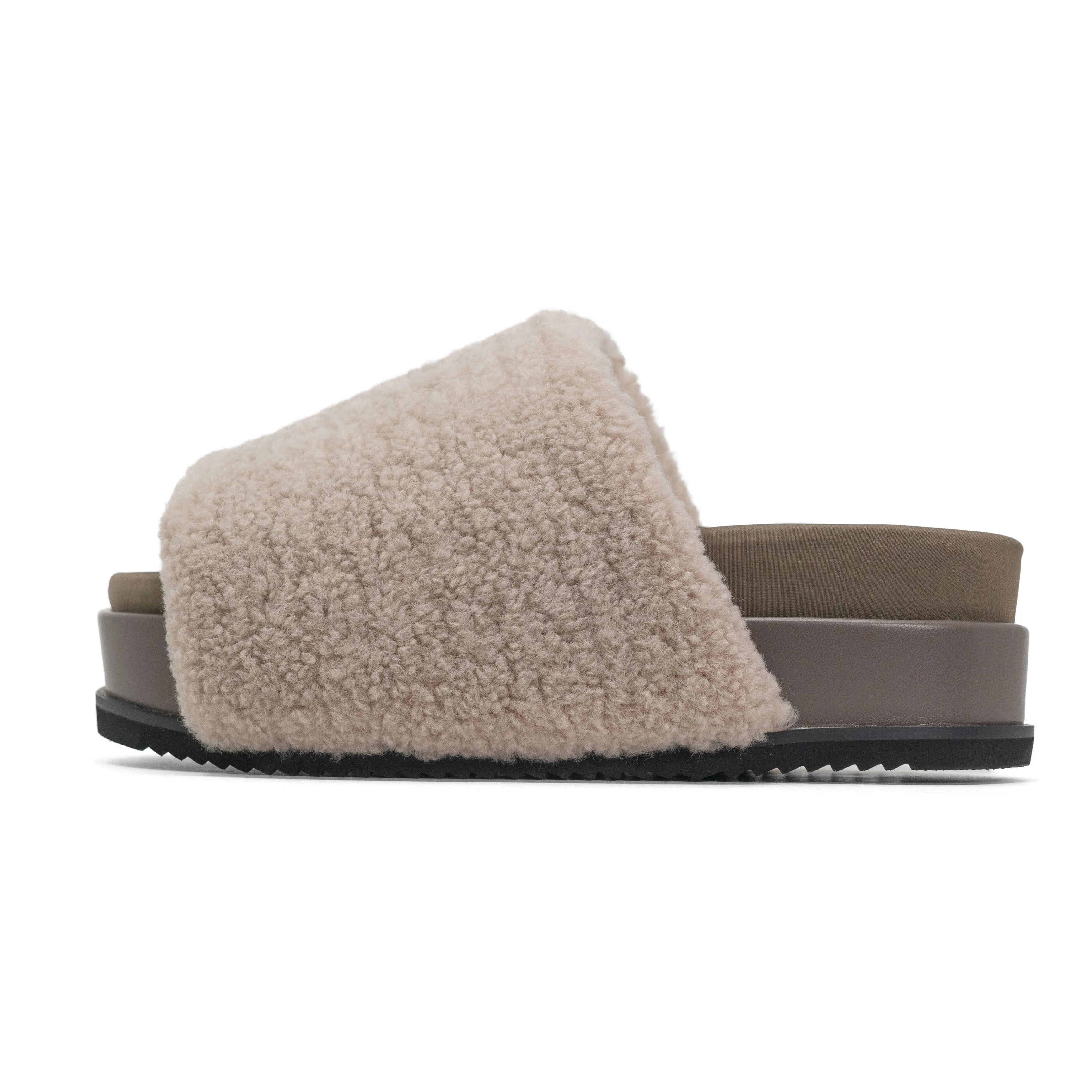 ROAM FUZZY STACK PLATFORM CEMENT FAUX SHEARLING
