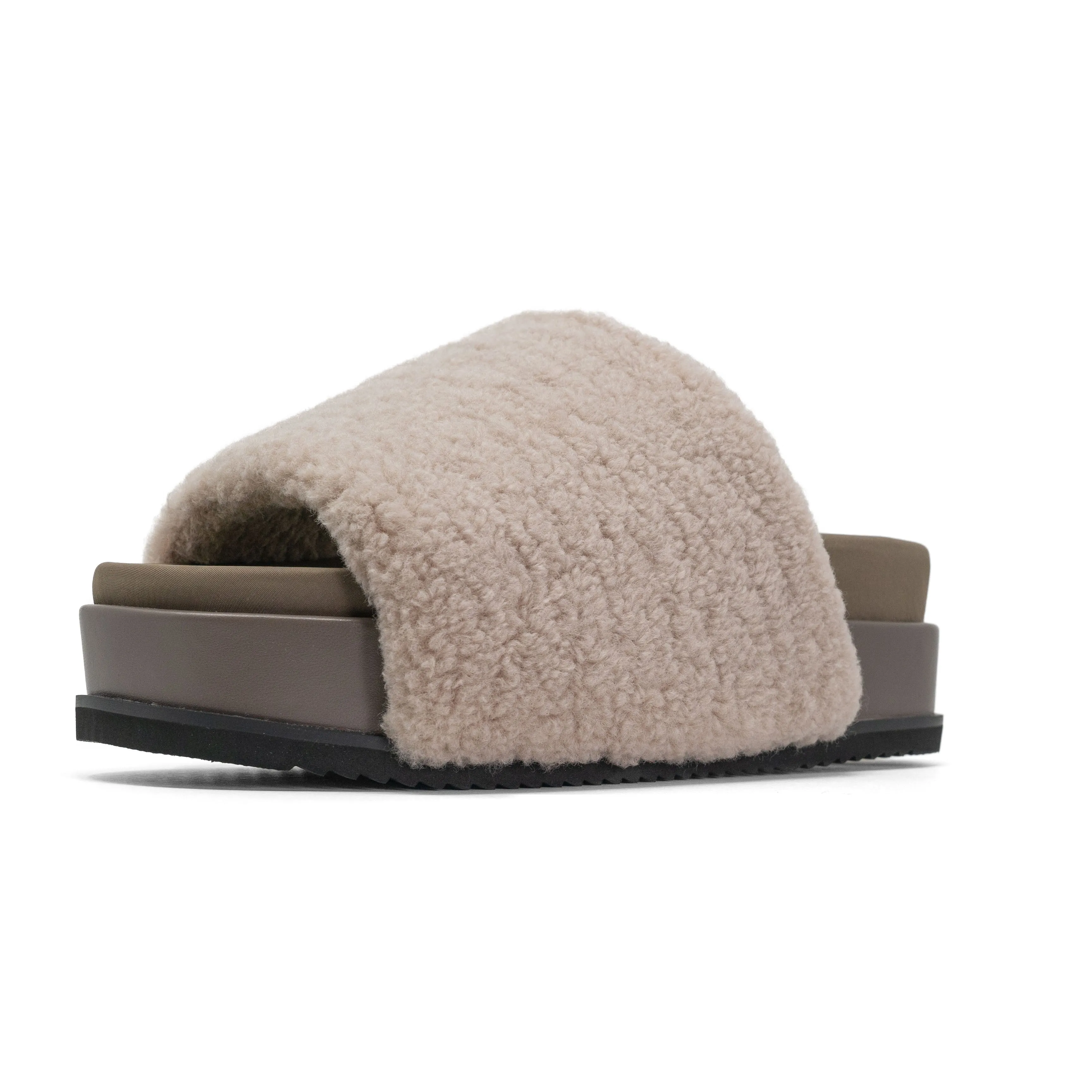 ROAM FUZZY STACK PLATFORM CEMENT FAUX SHEARLING