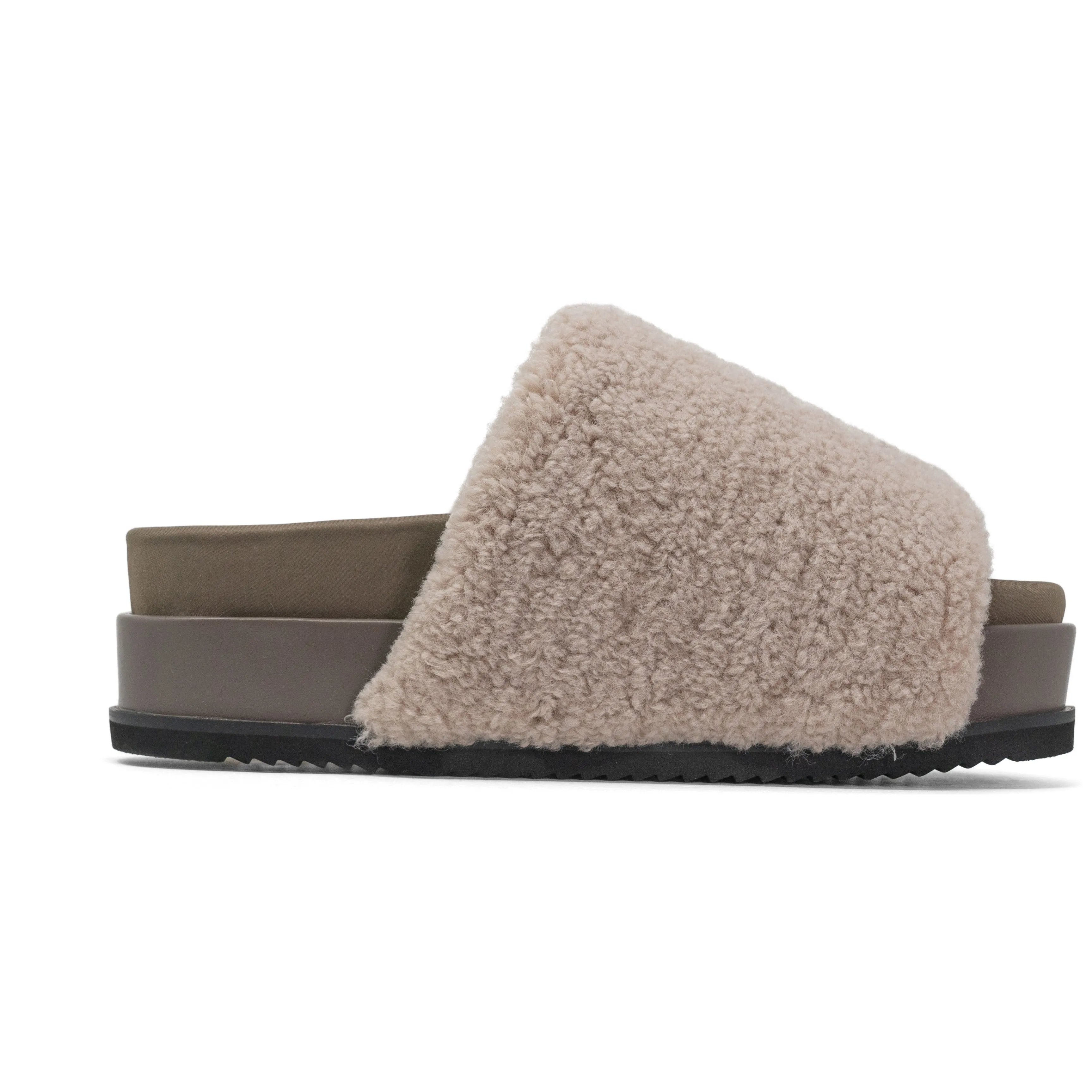 ROAM FUZZY STACK PLATFORM CEMENT FAUX SHEARLING