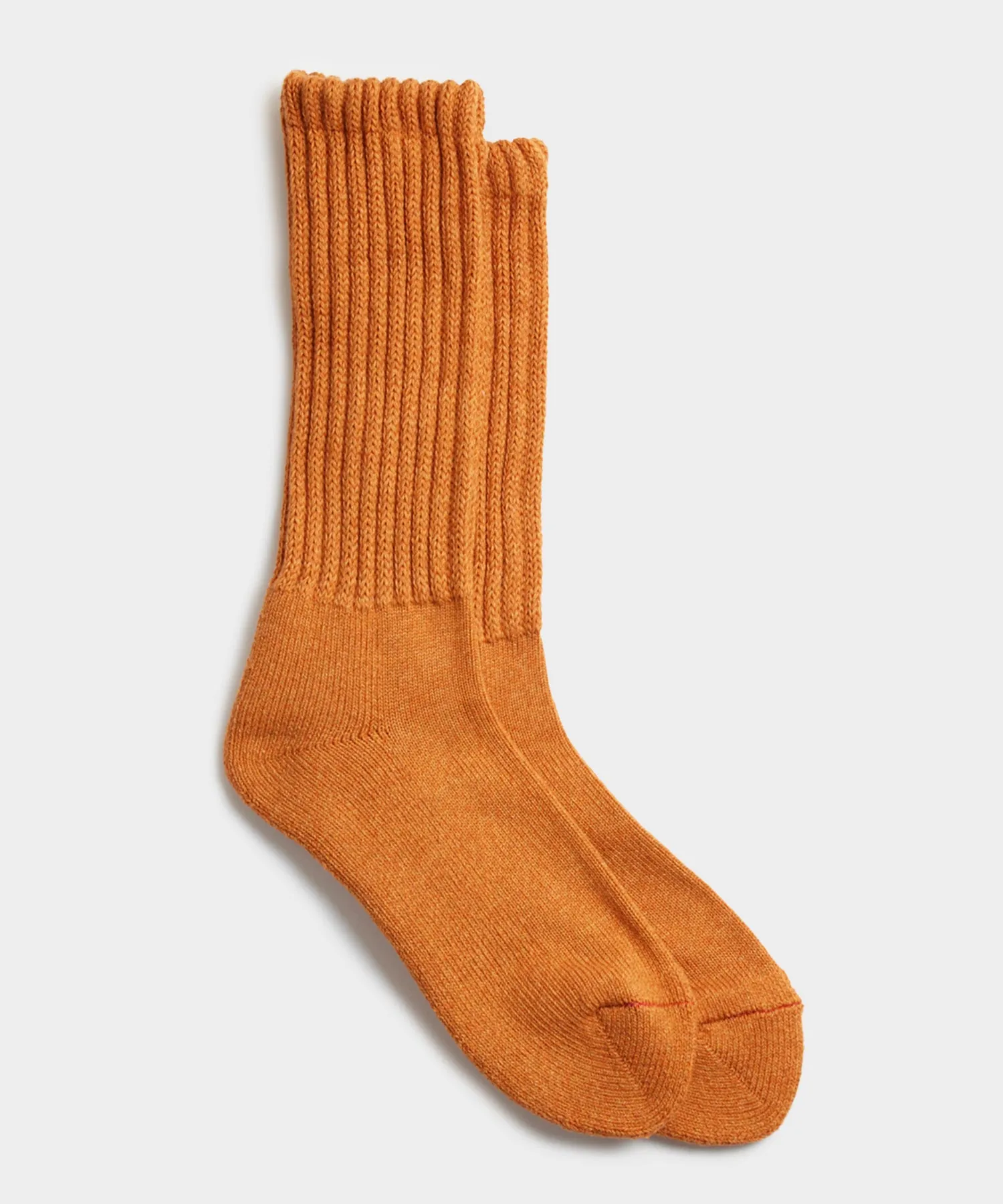 RoToTo Loose Pile Crew Sock in Orange