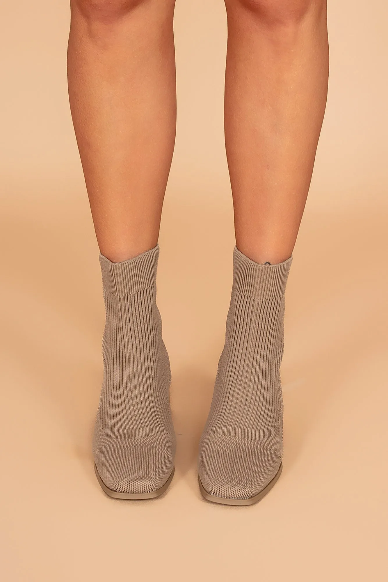 Rowan Taupe Sock Boots
