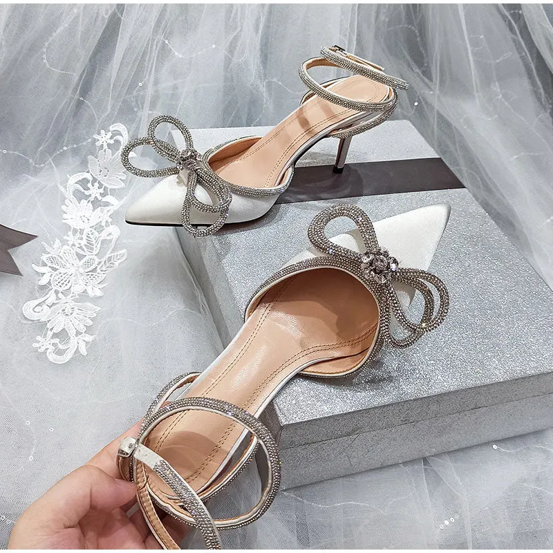 Sexy Ankle Strap High Heels Female Pump Summer Wedding Prom Shoes