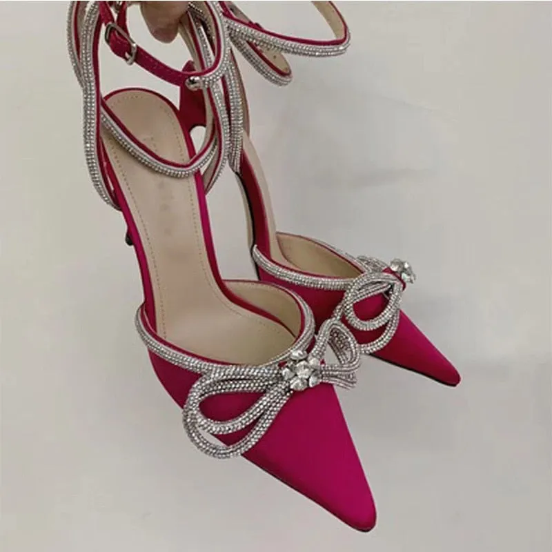 Sexy Ankle Strap High Heels Female Pump Summer Wedding Prom Shoes