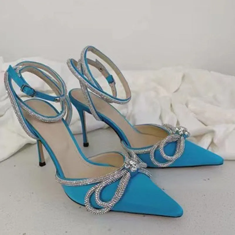 Sexy Ankle Strap High Heels Female Pump Summer Wedding Prom Shoes