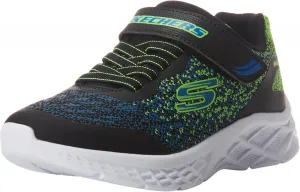 Skechers Kids Boys Microspec 2.0 Sneaker Glide-Step Black / Blue / Lime 6T