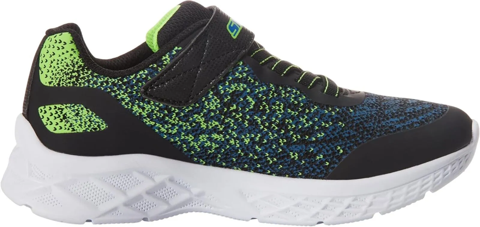 Skechers Kids Boys Microspec 2.0 Sneaker Glide-Step Black / Blue / Lime 6T