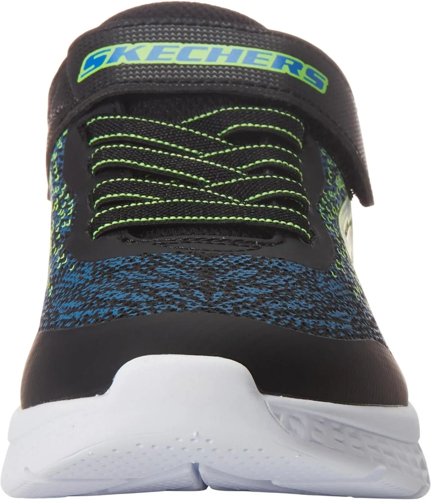 Skechers Kids Boys Microspec 2.0 Sneaker Glide-Step Black / Blue / Lime 6T