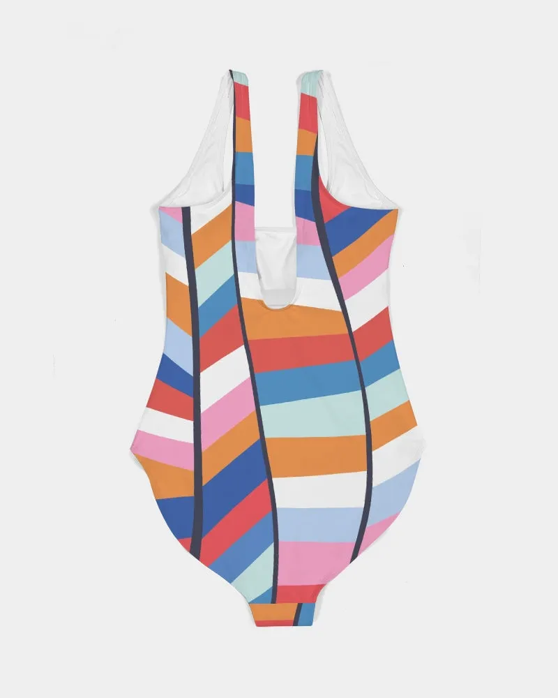 SMF Rainbow Feminine One-Piece Swimsuit