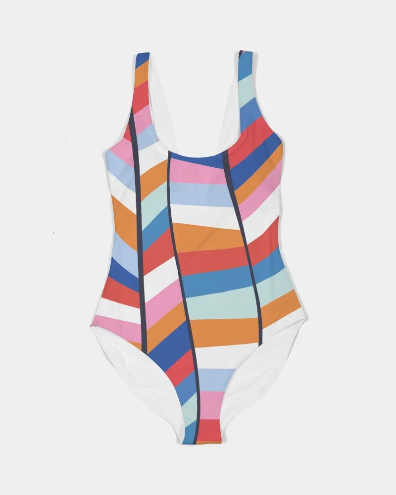 SMF Rainbow Feminine One-Piece Swimsuit