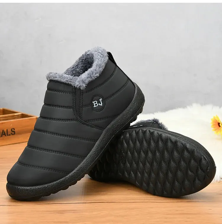 Sneakers – Soft Waterproof Fashion Winter Shoes for Women, Solid Color Comfortable Casual Non-Slip Outdoor Sneakers