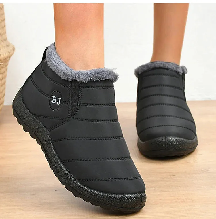 Sneakers – Soft Waterproof Fashion Winter Shoes for Women, Solid Color Comfortable Casual Non-Slip Outdoor Sneakers