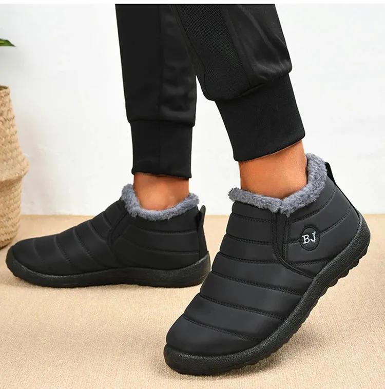 Sneakers – Soft Waterproof Fashion Winter Shoes for Women, Solid Color Comfortable Casual Non-Slip Outdoor Sneakers