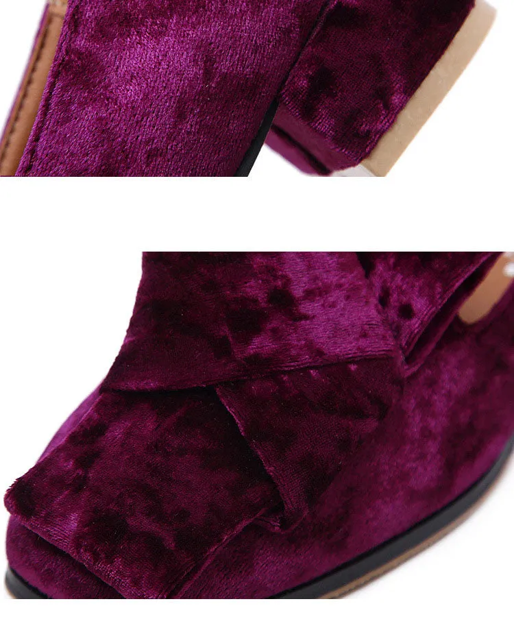 Spring and Summer Casual Women's Shoes Fashion Square Head Beef Tendon Bottom Women's Suede Shoes