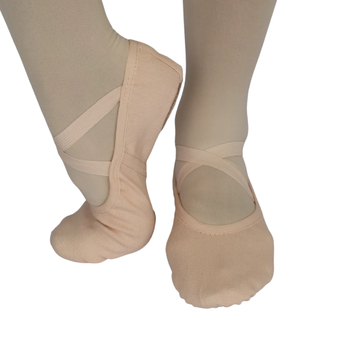 Stretchy Canvas Split-Sole Ballet Shoe
