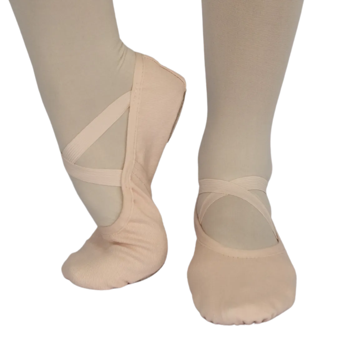 Stretchy Canvas Split-Sole Ballet Shoe