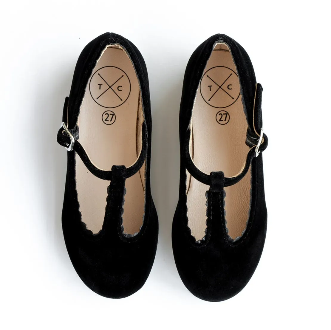 Tannery   Co Midnight T-Straps - Black