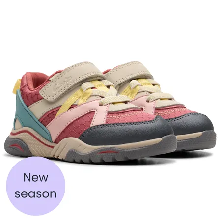 UK 6.5 Pink Combo Feather Pace Trainers