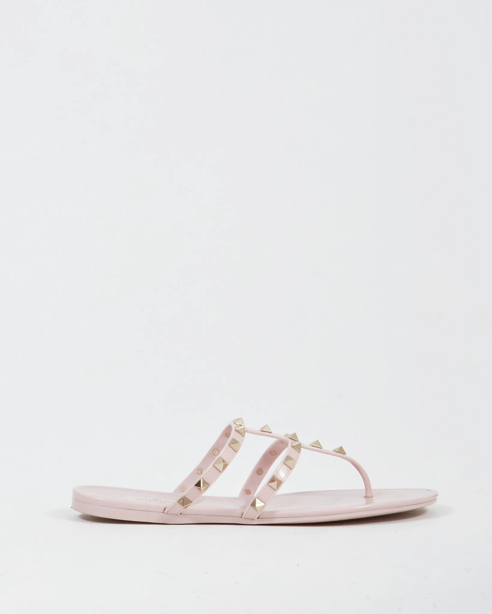 Valentino Blush Rubber Jelly Rockstud Sandal - 40