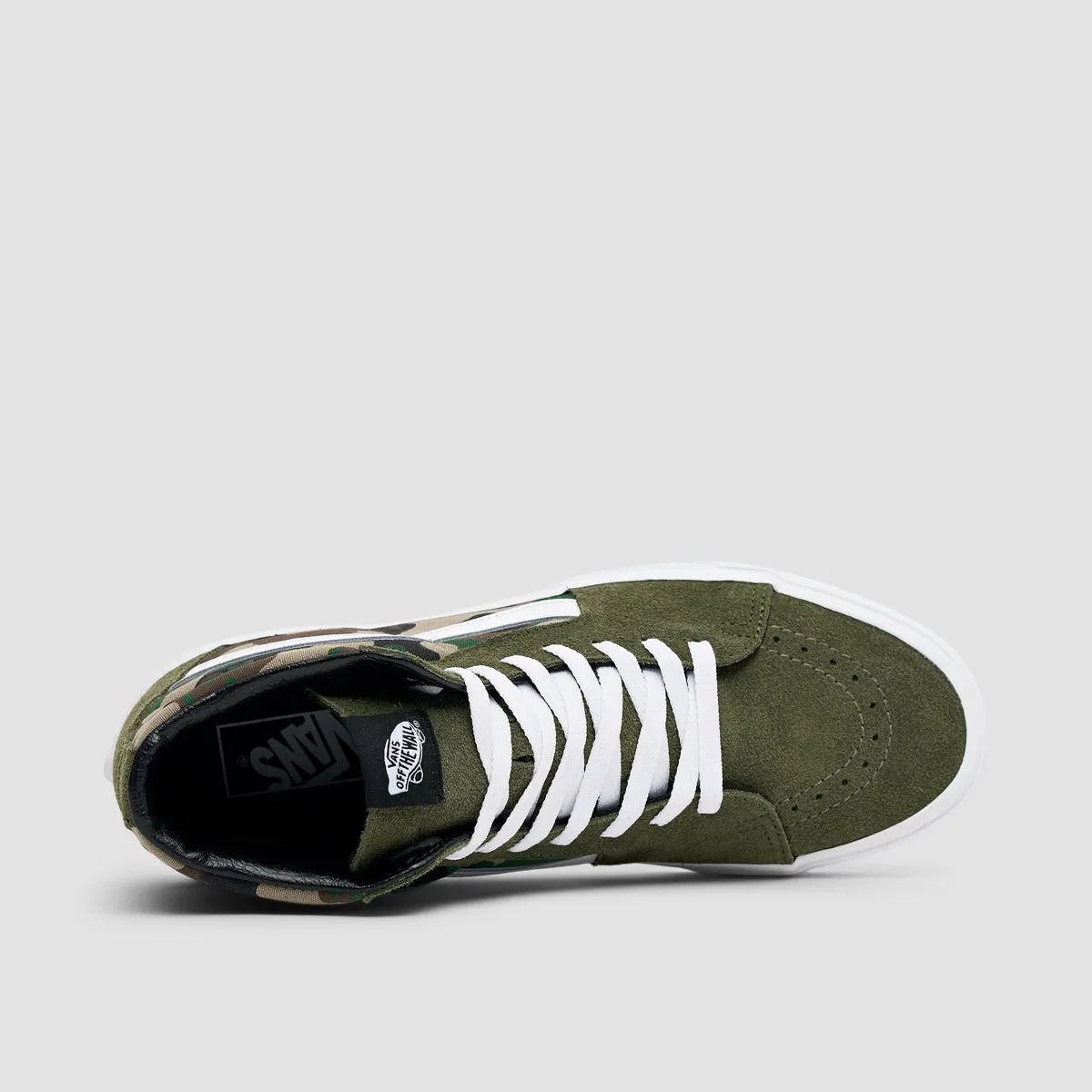 Vans SK8-Hi Shoes - Camo Olive/White
