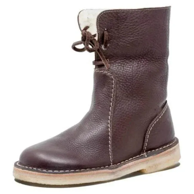 Women's Helena Leather Boots with Wool Lining