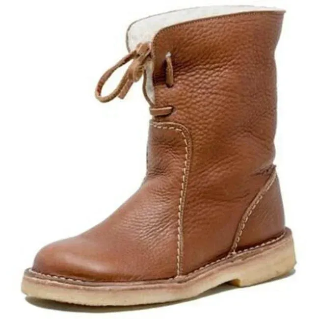 Women's Helena Leather Boots with Wool Lining