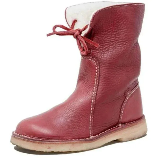 Women's Helena Leather Boots with Wool Lining