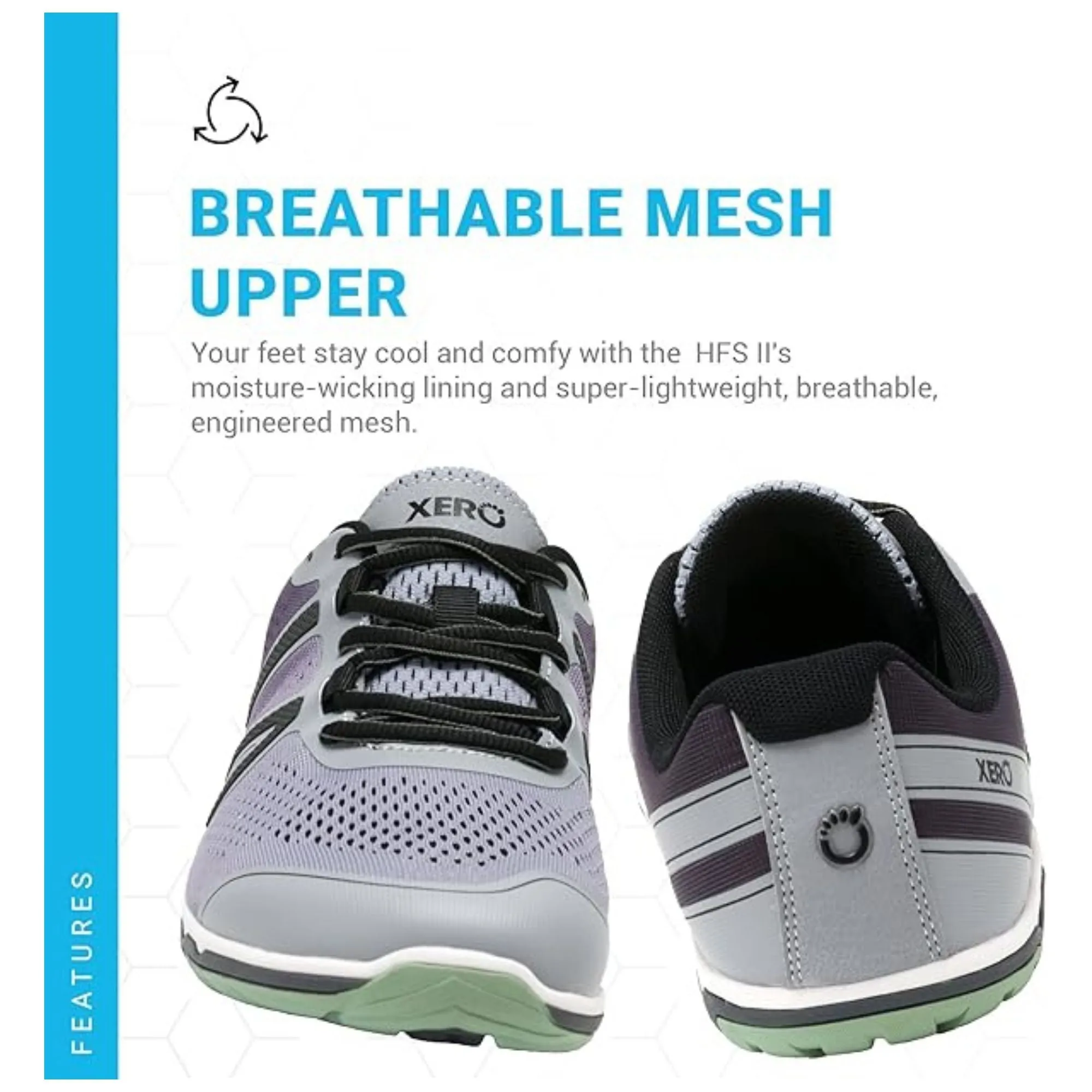 Xero Shoes Women's HFS II - Lightweight Road Runner Asphalt/Alloy